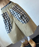 Bodi Check Pocket Keyring Cotton Bermuda Shorts 3color