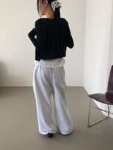 ミニマル ボタン カーディガン
