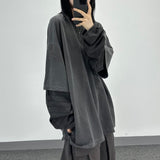 layered pigment stripe long sleeve