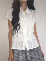 Anz Pure Cap Sleeve Semi-Crop Blouse