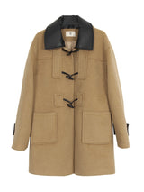 wool butler toggle half-wide coat