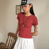 Robuck Basic Round Short Sleeve T-Shirt