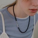 Pebble onyx necklace