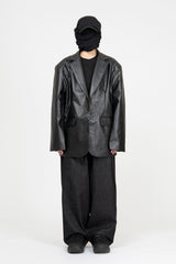 Forem One Button Leather Jacket