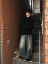 クロークラックカーブドデニムパンツ