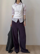 Maple Dyed Cotton Wide Pants