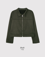 #スエードカラークロップジャケット (3color)