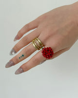 [MADE] Red Floral Bloom Ring