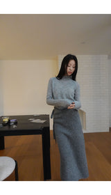 vase knit wrap skirt (2C)
