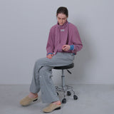 Gray Slit Snap Long Pants