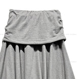 Kyou Unbalance Layered Shirring Skirt