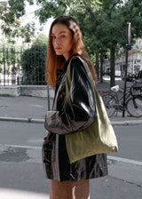 Vegan Leather Market Bag_Khaki