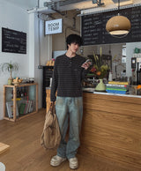 ラブピグメントヘンリーネック長袖Tシャツ