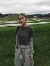 Mocha Dot Layered T-Shirt (2c)
