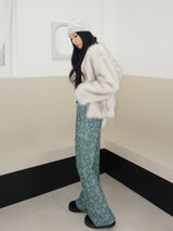 Snow White No Collar Fur Jacket