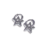 star point ring earrings