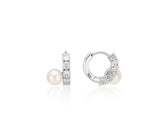 25FW★ エッセンスシルバー(W)モイサナイトフレッシュウォーターパールピアス5mm