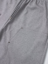 Double knee carpenter sweat half pants 2C