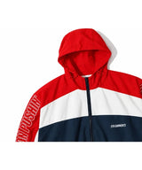 MFレトロ フーデッド トラックジャケット (Red/Ivory/Navy)