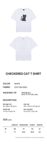 チェッカーキャットTシャツ