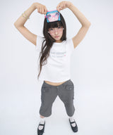 502 グリッターレタリングTシャツ - ホワイト