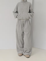 エッセンシャルフリースジップアップセットトップ