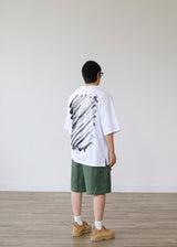 ポスオーバーフィットハーフTシャツ