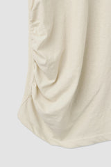 Shirring Ringer Top / Beige