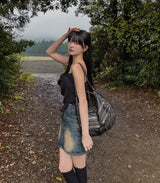 [U-DENIM/Special Product] ケイトウォッシングデニムミニスカート