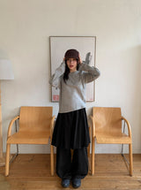 26SS★ [BAONHAUS] Langmel Banding Layered Skirt Pants