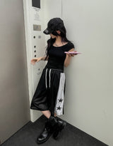 [U-BASIC] ラウンドスリム Uネック キャップスリーブ ショートスリーブ