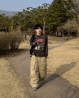 Utility Patch Wide Cargo Pants