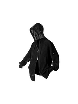 RELABEL Time Element (Decay) Woven and Dyed Spider Web Cloak for Skinny Ninja Sleeve Hollow Hoodie