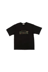 ポエットカモフラージュ刺繍半袖Tシャツ
