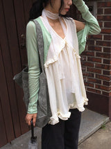 Chisa vintage flower pigment tote bag