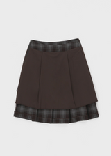 [MADE] Tnew Check Pleated Midi Skirt