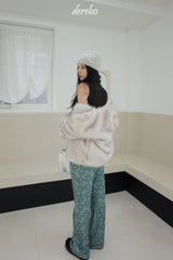 ファッションクロスショルダーラクーンファーバッグ