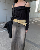 Suede big belt