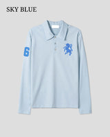 (UNISEX) Horse PK Collar Long Sleeve