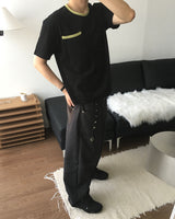 トフ クロップ コントラスト ショートスリーブ Tシャツ 3C