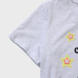 Campus Lover With Star Crew Neck Light Gray Women's Short-Sleeved T-Shirt [For women]