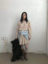 Apricot Pintuck Dress (3 Colors)