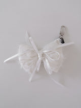 French Ribbon Key Ring_White