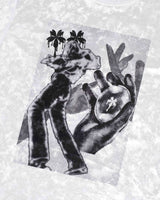 ベルベットプリントオーバーサイズTシャツ _ WHITE