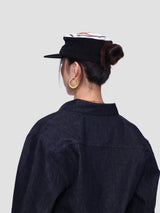 6CRAYON Flat Top Embroidered Corduroy Patchwork Baseball Cap