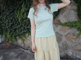 JELLY RIBBED SHORT SLEEVE T-SHIRT