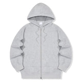 2way Oversized Zip-Up Hoodie - 2COLOR