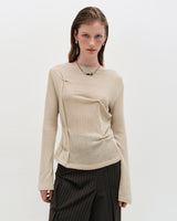 DOZI - ピンチストライプスカート _ BROWN