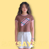 (W)Skateboard Ringer Tee
