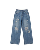 Nippen Damaged Wide Denim Pants
